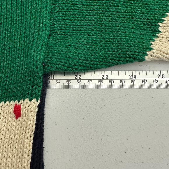 Vintage Eagles Eye Womens Cardigan Sweater Size S Americana Flag Patriotic Quilt - Picture 6 of 8